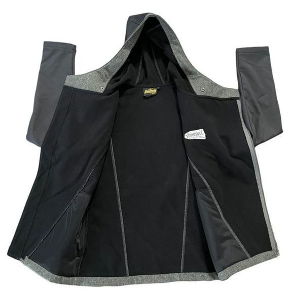 Renegade Club Diagonal Zipper‎ Fitted Jacket Size Small Grey/Black - Picture 7 of 10